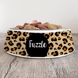 Personalised Dog Bowl - Leopard