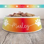 Personalised Dog Bowl - Just Ombre Sunset
