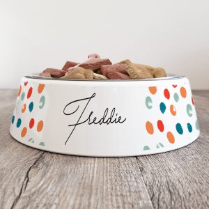 Personalised Dog Bowl - All The Dots