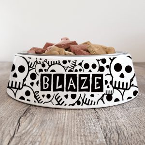Personalised Dog Bowl - Skullz