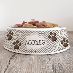Personalised Dog Bowl - Woof Growl Bark
