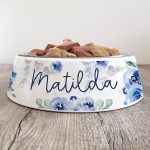 Personalised Dog Bowl - Roses Are Blue