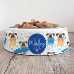 Personalised Dog Bowl - Pug Life