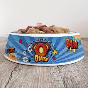 Personalised Dog Bowl - Super Hero