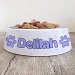 Personalised Dog Bowl - So Loved Grape