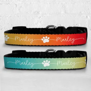 Personalised Dog Collar - Just Ombre Sunset