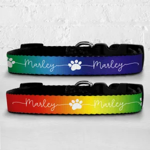 Personalised Dog Collar - Just Ombre Rainbow