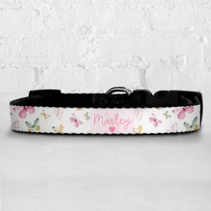 Personalised Dog Collar - Chasing Butterflies