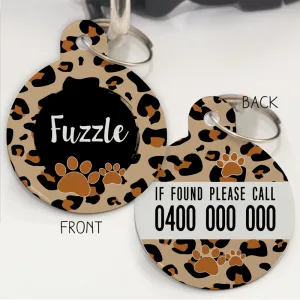 Personalised Pet Id Tags - Leopard
