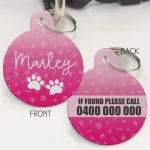 Personalised Pet Id Tags - Just Ombre Raspberry