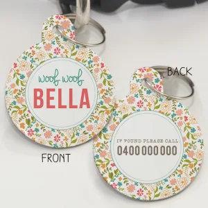 Personalised Pet Id Tags - Very Floral