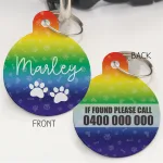 Personalised Pet Id Tags - Just Ombre Rainbow