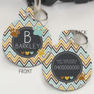 Personalised Pet Id Tags - Zig Zag Browns