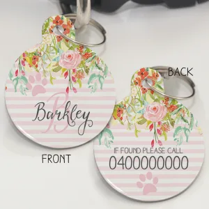 Personalised Pet Id Tags - Stripes & Florals