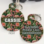 Personalised Pet Id Tags - Don't Chase The Flamingo