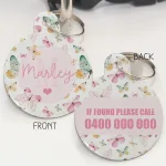 Personalised Pet Id Tags - Chasing Butterflies