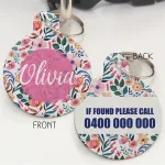 Personalised Pet Id Tags - Jungle Florals