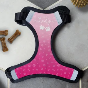 Personalised Dog Harness - Just Ombre Raspberry