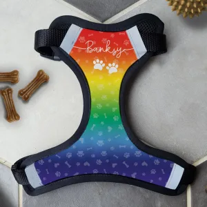 Personalised Dog Harness - Just Ombre Rainbow