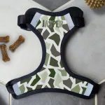 Personalised Dog Harness - Camo Green