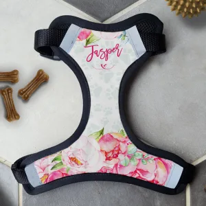 Personalised Dog Harness - Minty Floral