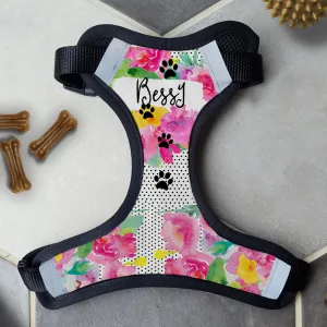 Personalised Dog Harness - Dotty Florals