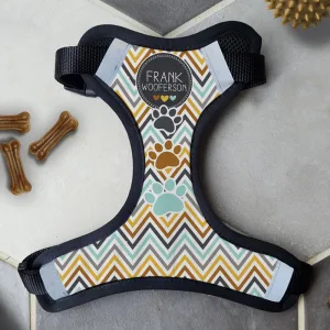 Personalised Dog Harness - Zig Zag Browns