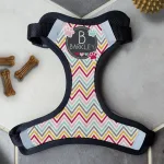 Personalised Dog Harness - Zig Zag Pinks