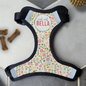 Personalised Dog Harness - Very Floral