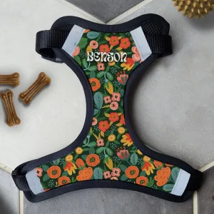 Personalised Dog Harness - Retro Florals
