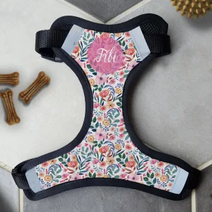 Personalised Dog Harness - Jungle Florals