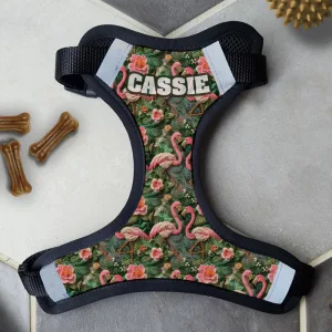Personalised Dog Harness - Don't Chase The Flamingo