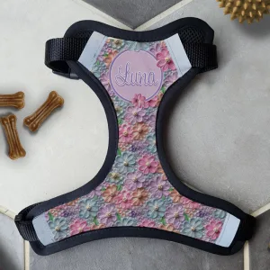 Personalised Dog Harness - Flower Power