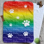 Personalised Dog Blankets - Just Ombre Rainbow