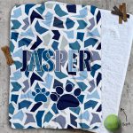 Personalised Dog Blankets - Camo Blue