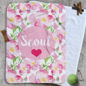 Personalised Dog Blankets - Roses