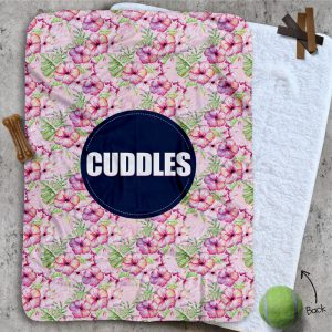 Personalised Dog Blankets - Risky Hibiscus