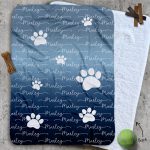 Personalised Dog Blankets - Just Ombre Navy