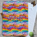 Personalised Dog Blankets - Rainbow Vibes