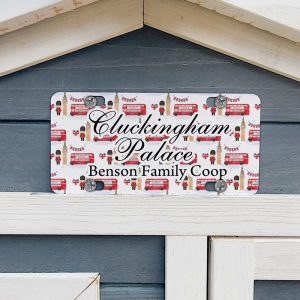 Personalised Chicken Coop Signs - Cluckingham Palace