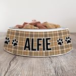 Personalised Dog Bowl - Well Plaid