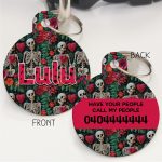 Personalised Pet Id Tags - Day Of The Dead