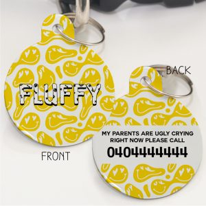 Personalised Pet Id Tags - Smiley