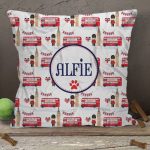 Personalised Fleece Dog Bed Cushions - London Calling