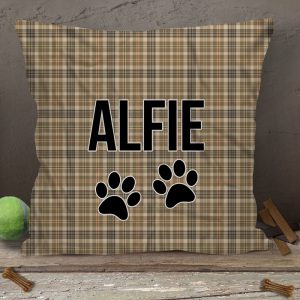 Personalised Fleece Dog Bed Cushions - Well Plaid