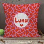 Personalised Fleece Dog Bed Cushions - I Heart You