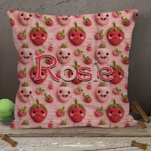 Personalised Fleece Dog Bed Cushions - Berry Cute