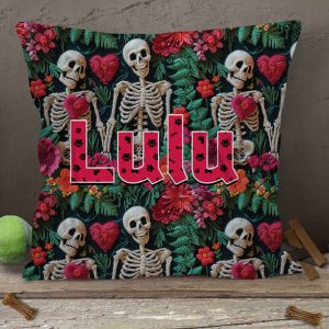 Personalised Fleece Dog Bed Cushions - Day Of The Dead