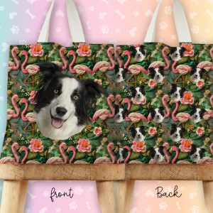 Personalised Pet Face Tote Bag - Don't Chase The Flamingo