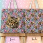 Personalised Pet Face Tote Bag - Flower Power